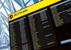 Airport flight schedule chart