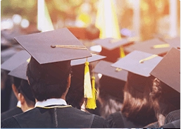 Wearing graduation hat